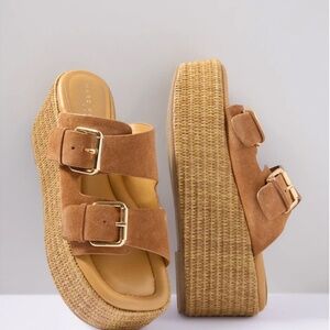 Marc Fisher Palery Wedge Sandal, Sz 8